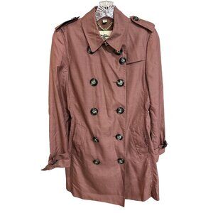 Burberry Womens Double-Breasted Trench Coat Size 6/UK 8 ITA 40 Wool & Silk Blend